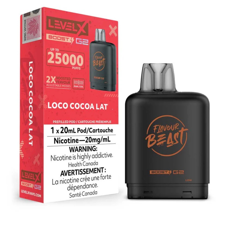 Level X Flavour Beast Boost G2 – Loco Cocoa Lat 20mg