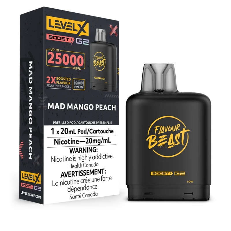 Level X Flavour Beast Boost G2 – Mad Mango Peach 20mg