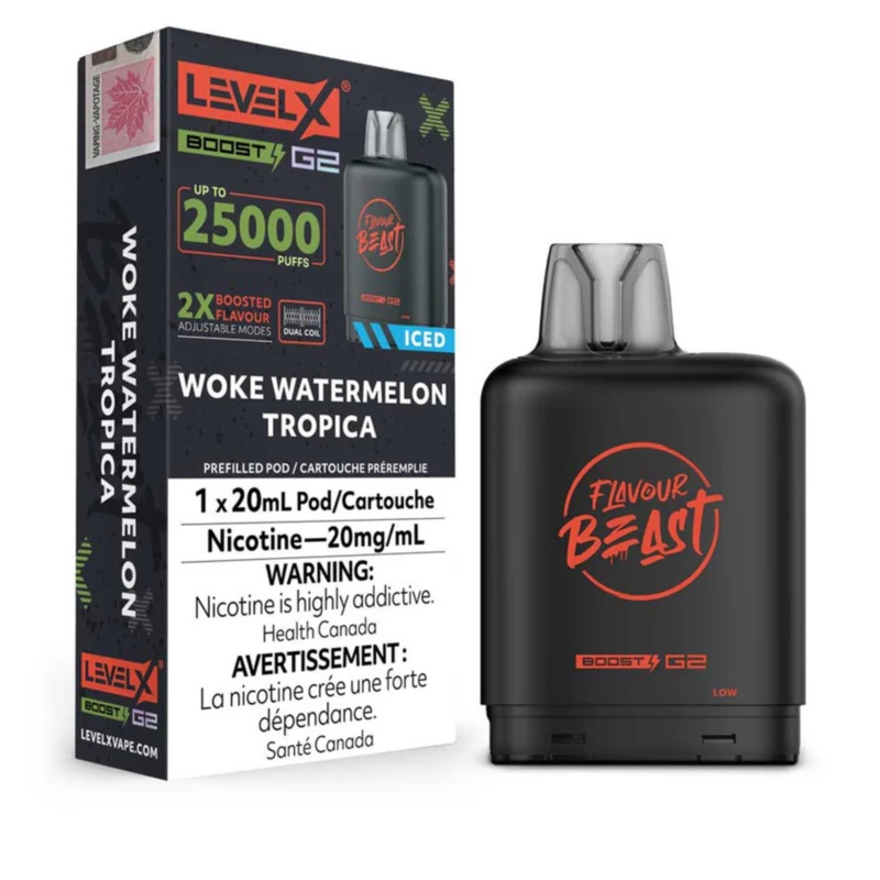 Level X Flavour Beast Boost G2 – Woke Watermelon Tropica Iced  20mg