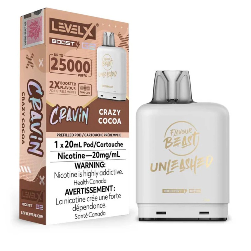 Level X Flavour Beast Unleashed Boost G2 Cravin – Epic Crazy Cocoa 20mg
