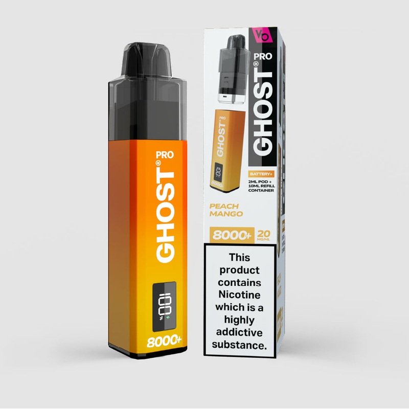 Peach Mango|Ghost Pro | 8000+ Puffs|gb|ae|eu