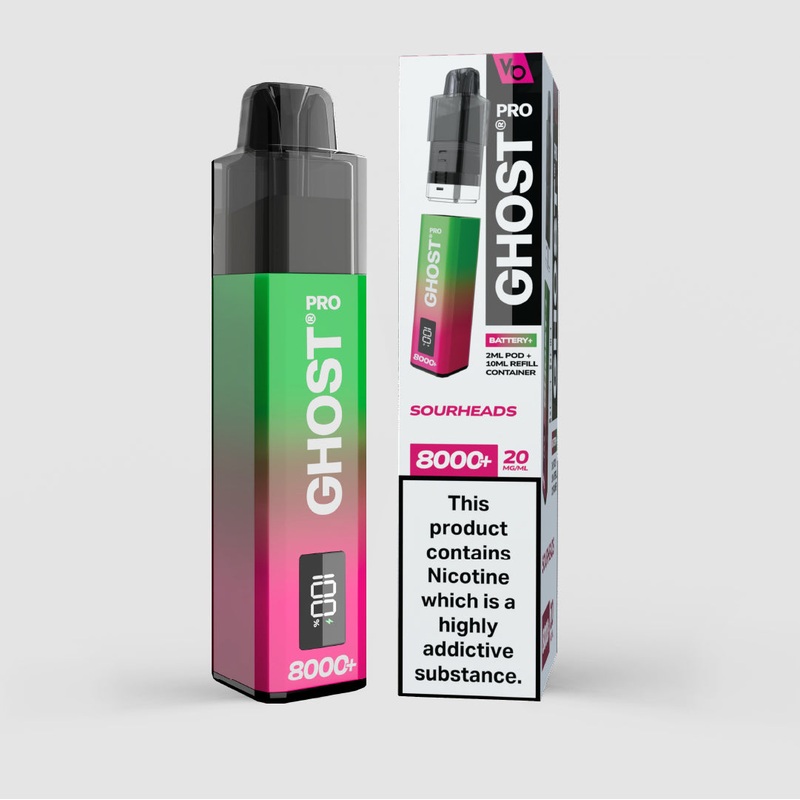 Sourheads|Ghost Pro | 8000+ Puffs|gb|ae|eu