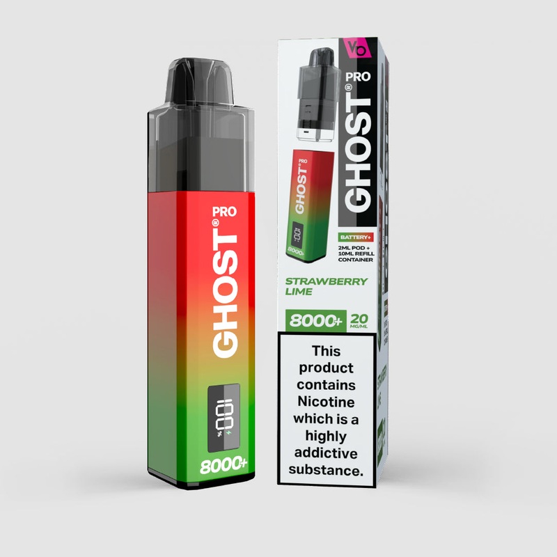 Strawberry Lime|Ghost Pro | 8000+ Puffs|gb|ae|eu
