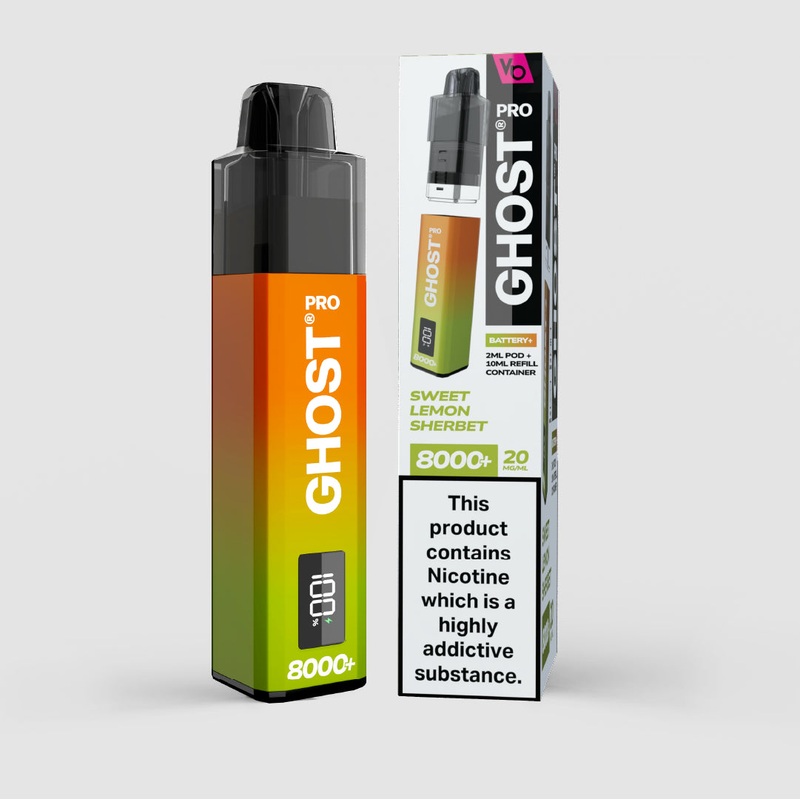 Sweet Lemon Sherbet|Ghost Pro | 8000+ Puffs|gb|ae|eu