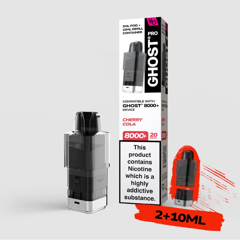 Cherry Cola 2ML+10ML Pods|Ghost Pro 8000+ Pods|gb|ae|eu