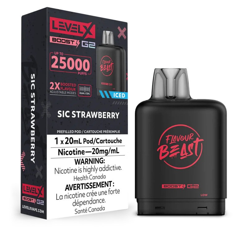 Level X Flavour Beast Boost G2 – Sic Strawberry 20mg