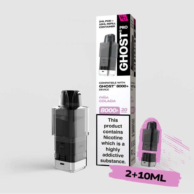Pina Colada 2ML+10ML Pods|Ghost Pro 8000+ Pods|gb|ae|eu