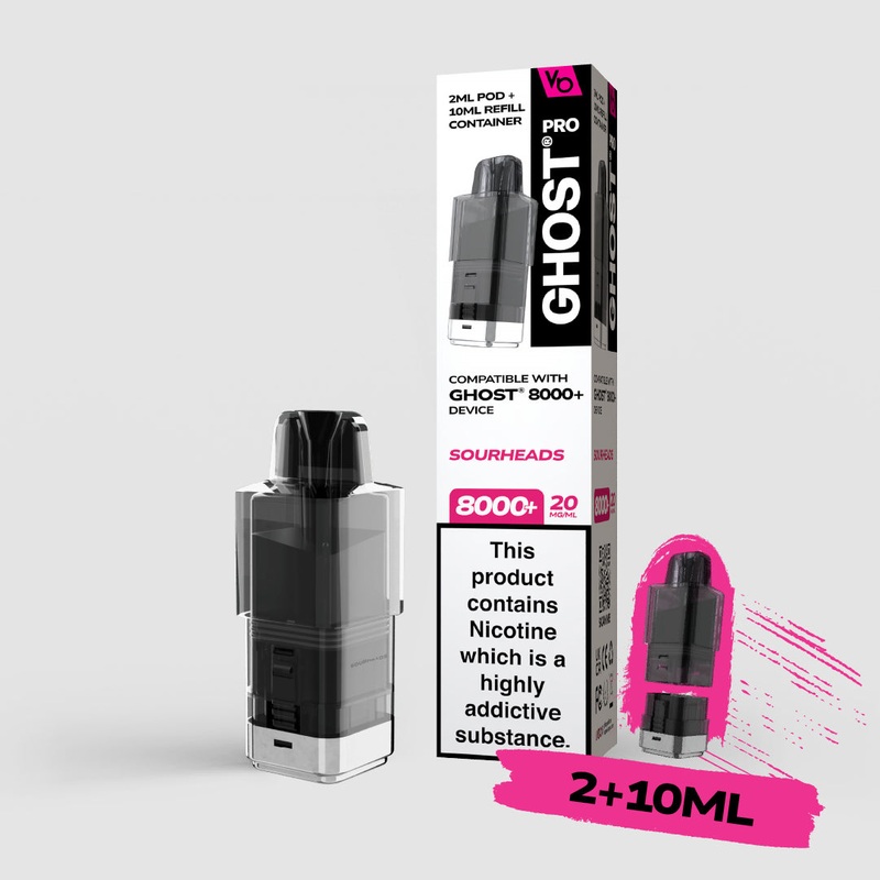 Sourheads 2ML+10ML Pods|Ghost Pro 8000+ Pods|gb|ae|eu