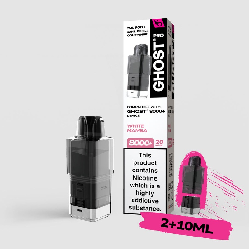 White Mamba 2ML+10ML Pods|Ghost Pro 8000+ Pods|gb|ae|eu
