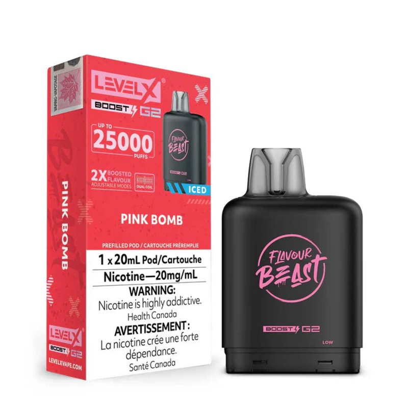 Level X Flavour Beast Boost G2 – Pink Bomb Iced 20mg