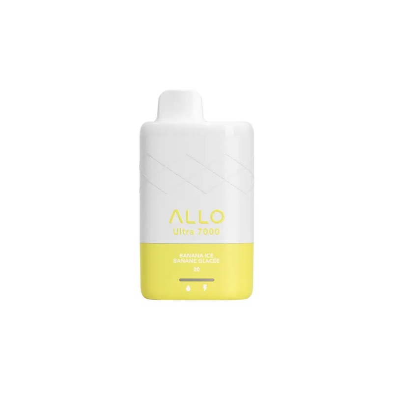 Allo Ultra 7k Disposable Vape|Banana Ice|Blue Raspberry|Blue Raspberry Lemon|Blueberry Ice|Fuji Apple Ice|Grape Ice|Lemon Lime Cranberry|Lychee Ice|Mixed Berries|Peach|Pineapple Ice|Spearmint|Strawberry Banana|Strawberry Kiwi|Watermelon Ice