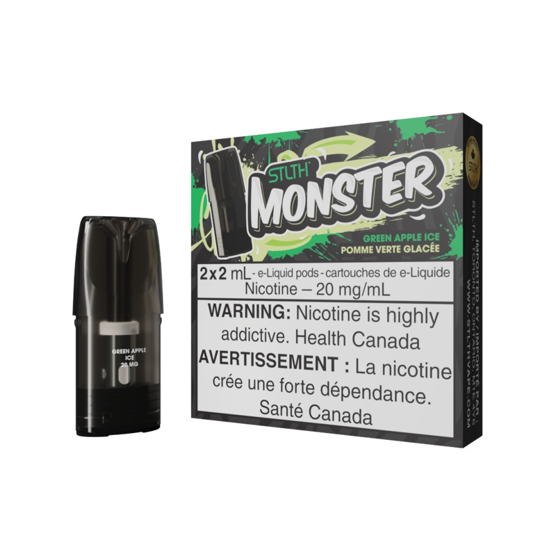 STLTH Monster Pod Pack – Green Apple Ice