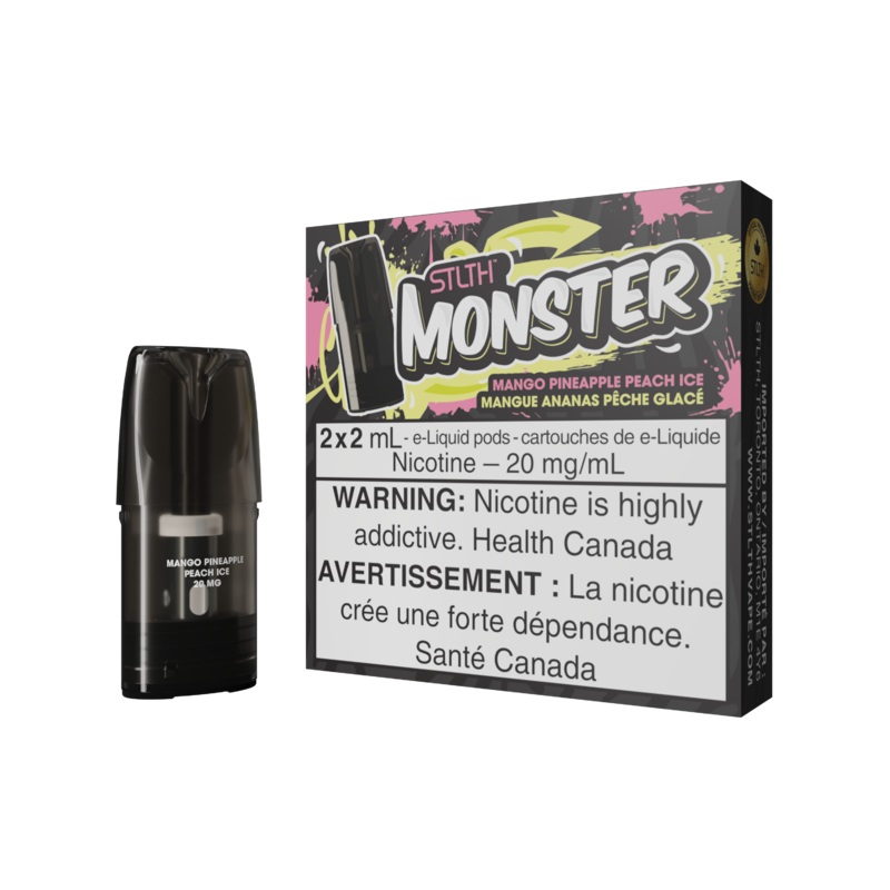 STLTH Monster Pod Pack – Mango Pineapple Peach Ice