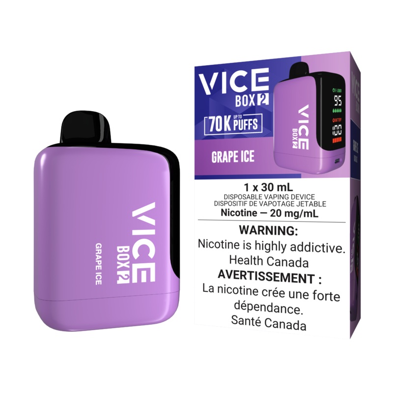 Vice Box 2 Disposable – Grape Ice 20mg