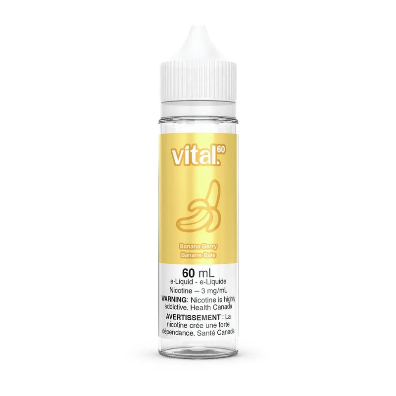 Vital60 Vape Juice|Banana Berry|Double Mint|Rapple-Melon|Strawberry Orange Mango|Wildberries|3|6