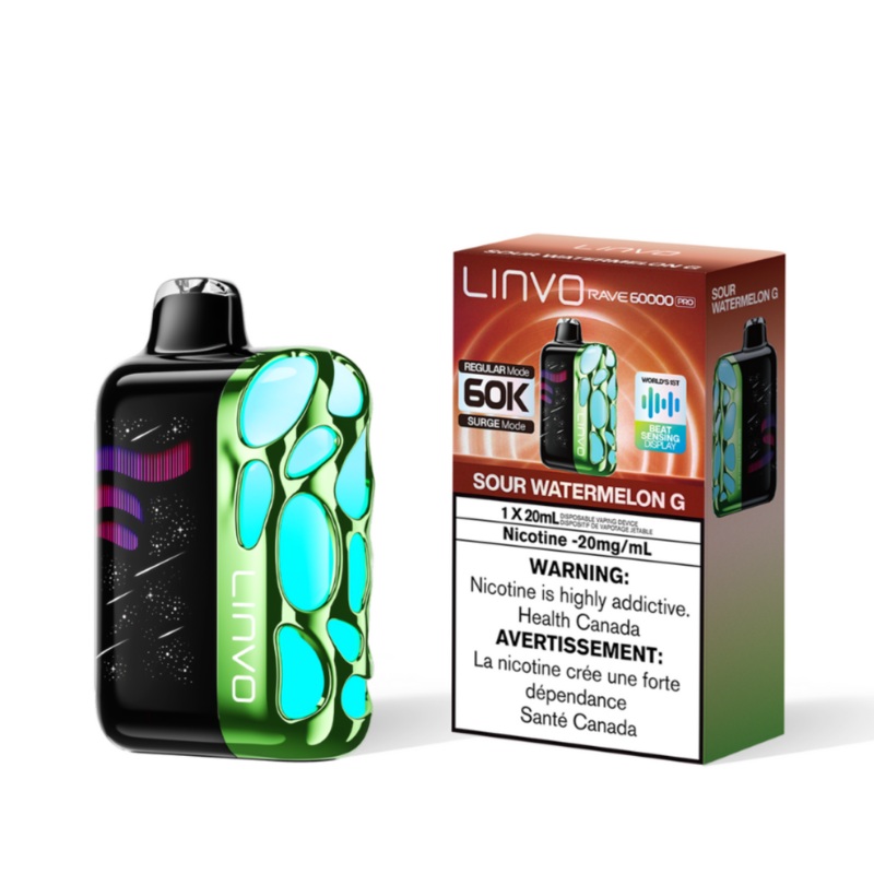 Linvo Rave 60000|Watermelon Ice|Strawberry G|Sour Watermelon G|Strawberry Sour Apple|Sour Mango Pineapple|Peach Berry|Blue Raspberry|Blue Watermelon