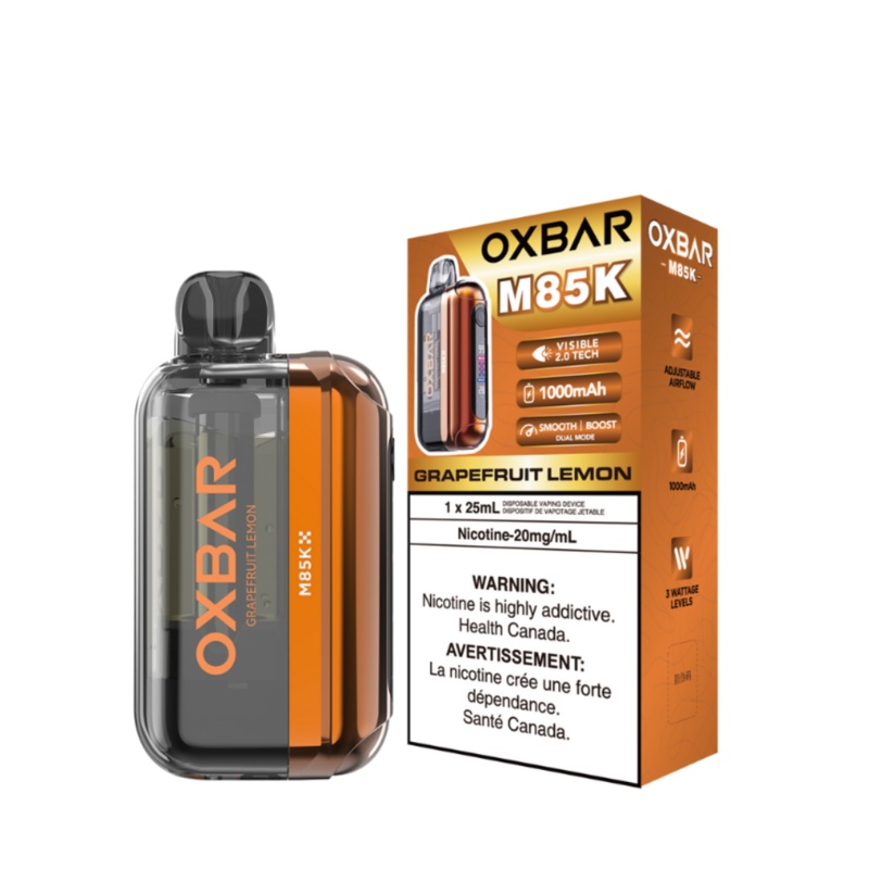 Oxbar M85K|Grape Raspberry|Cherry|Mint|Blue Raspberry|Berry Cherry|Sour Peach G|Mango|Berry Dragon Fruit|Sour Watermelon|Grapefruit|Apple Cranberry|Route|Honeydew Melon|Cranberry Orange