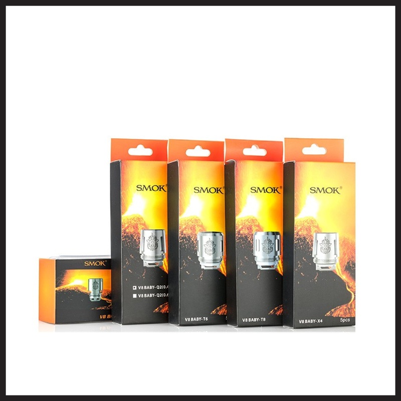 Smok TFV8 Mini Coils|Q2 (55-65) Discontinued|X4 (45-60W) Discontinued|V8 Baby T12 (60-80W) Discontinued|Q4 (50-60W) Discontinued|Mesh (60-70W)