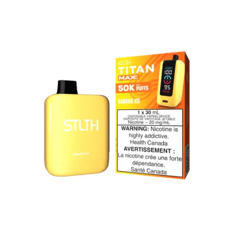 STLTH Titan Max|Banana Ice|Blue Razz|Classic Cherry Ice|Juicy Peach Ice|Peach White Grape Ice|Punch Ice|Quad Berry Ice|Razz Currant Ice|Spearmint|Strawnana Orange Ice