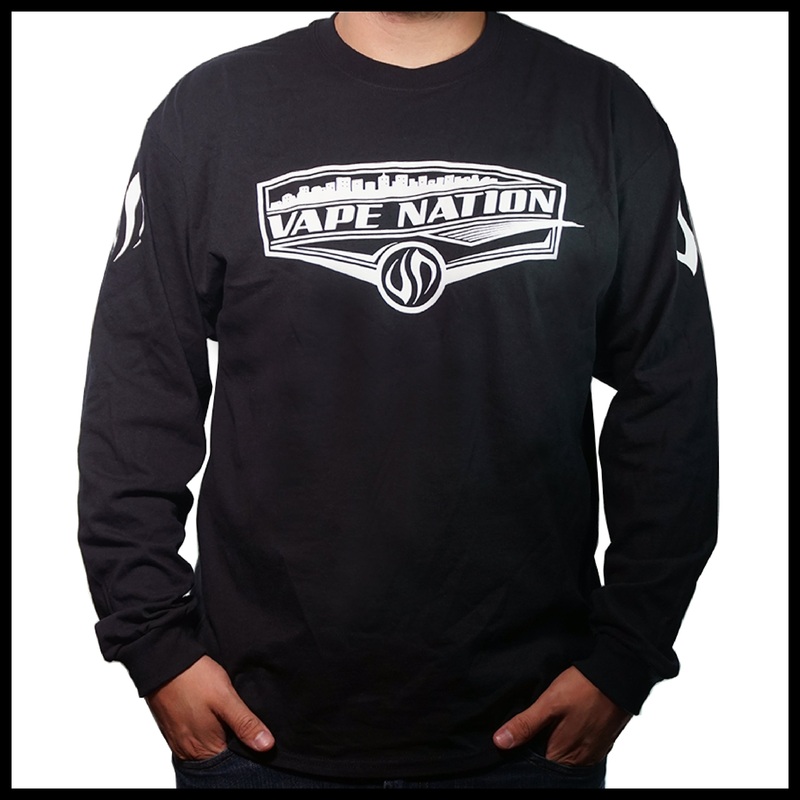 Vape Nation Long Sleeve|Long Sleeve|S|M|L|XL|XXL|Black|White