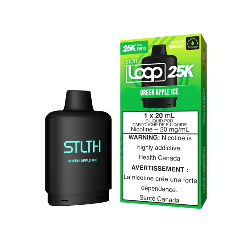 STLTH Loop 25K Pod – Green Apple Ice 20mg