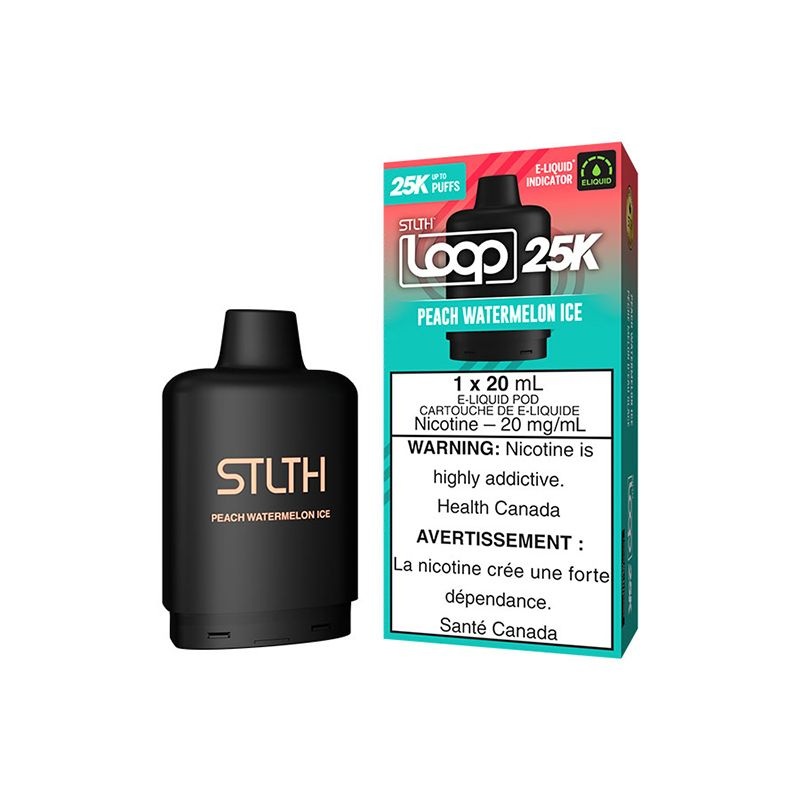 STLTH Loop 25K Pod – Peach Watermelon Ice 20mg