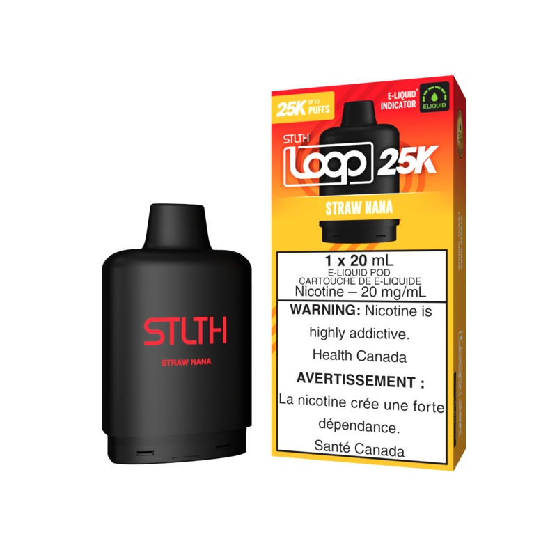 STLTH Loop 25K Pod – Straw Nana 20mg