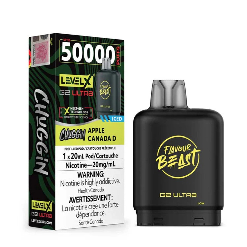 Level X Flavour Beast G2 Ultra – Chuggin’ Apple Canada D Iced 20mg