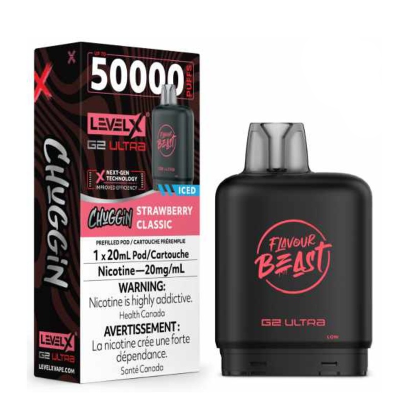 Level X Flavour Beast G2 Ultra – Chuggin’ Strawberry Classic Iced 20mg