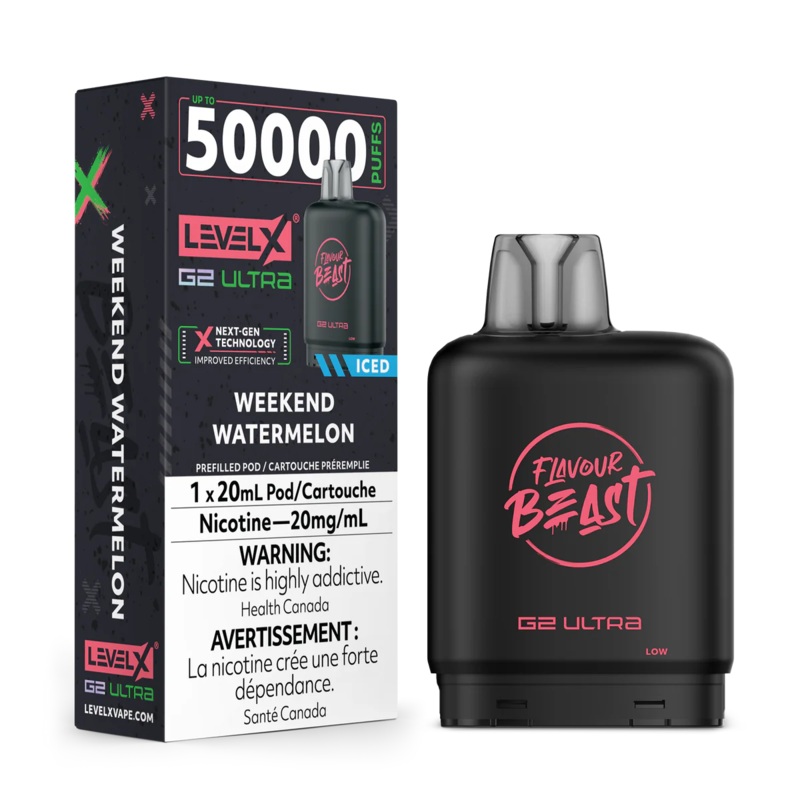 Level X Flavour Beast G2 Ultra – Weekend Watermelon Iced 20mg