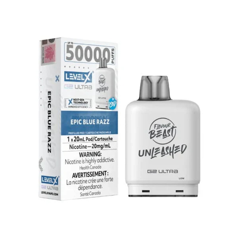 Level X Flavour Beast Unleashed G2 Ultra – Epic Blue Razz 20mg