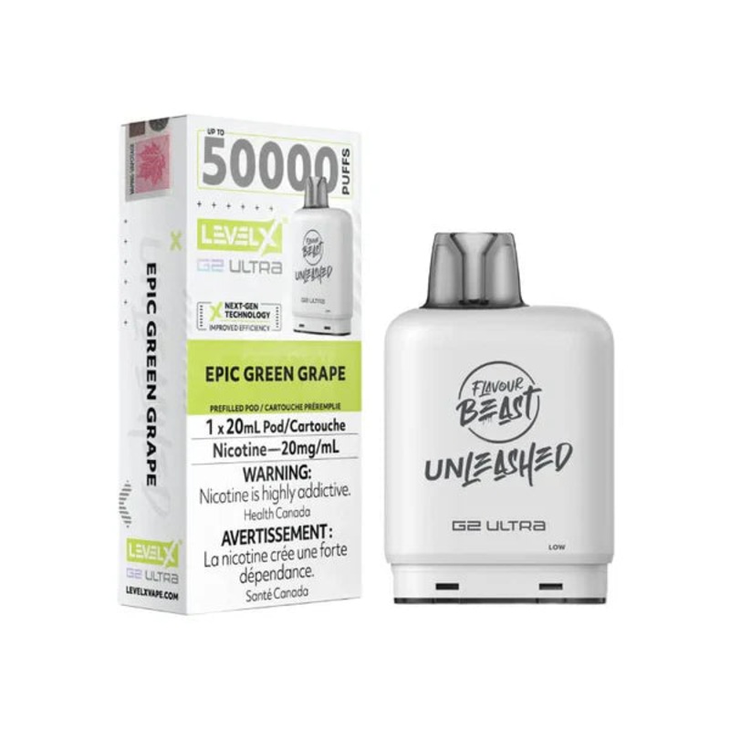 Level X Flavour Beast Unleashed G2 Ultra – Epic Green Grape 20mg