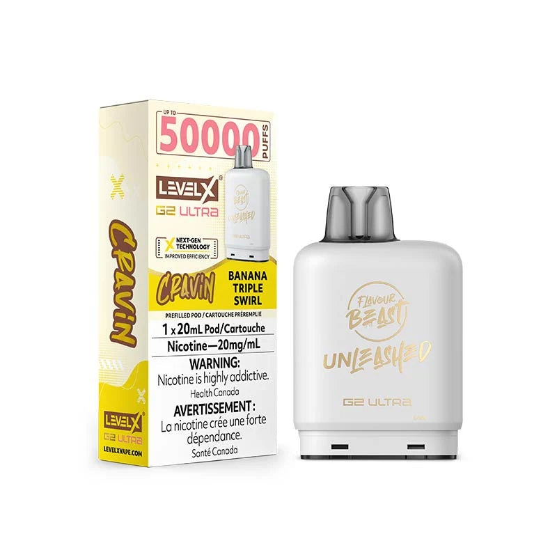 Level X Flavour Beast Unleashed G2 Ultra – Cravin’ Banana Triple Swirl 20mg