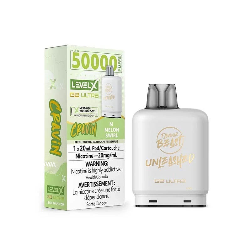 Level X Flavour Beast Unleashed G2 Ultra – Cravin’ M Melon Swirl 20mg