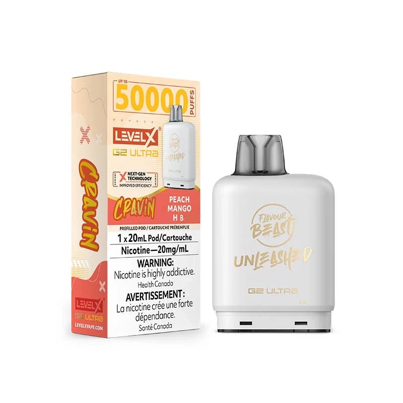 Level X Flavour Beast Unleashed G2 Ultra – Cravin’ Peach Mango H.B. 20mg