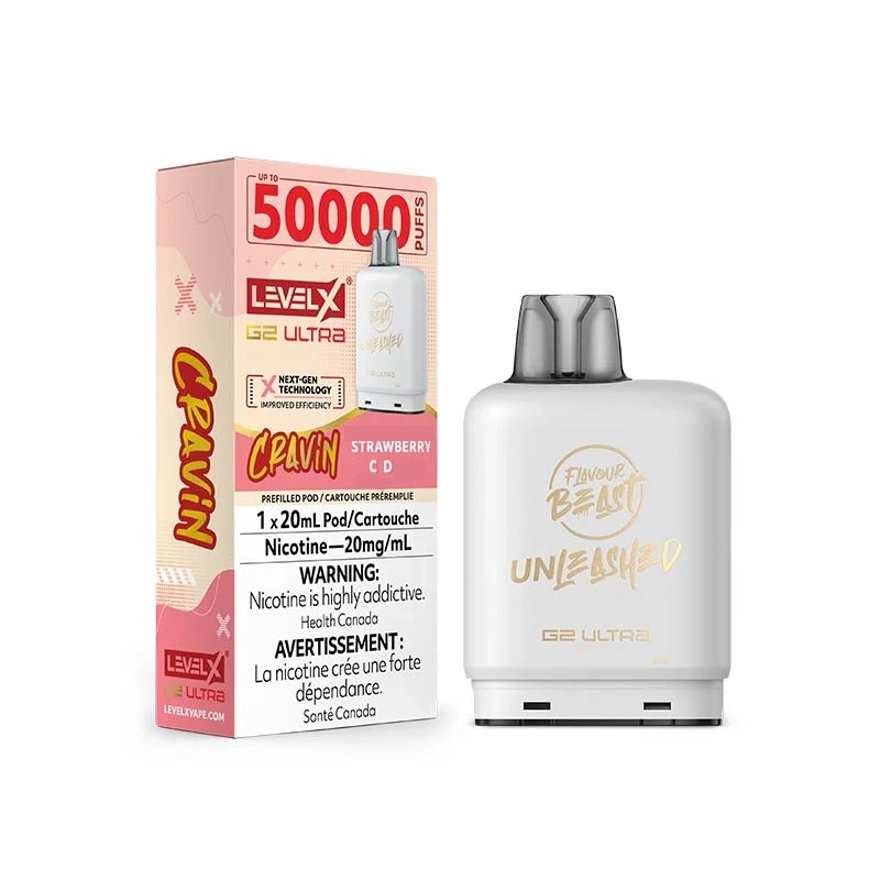 Level X Flavour Beast Unleashed G2 Ultra – Cravin’ Strawberry C.D. 20mg