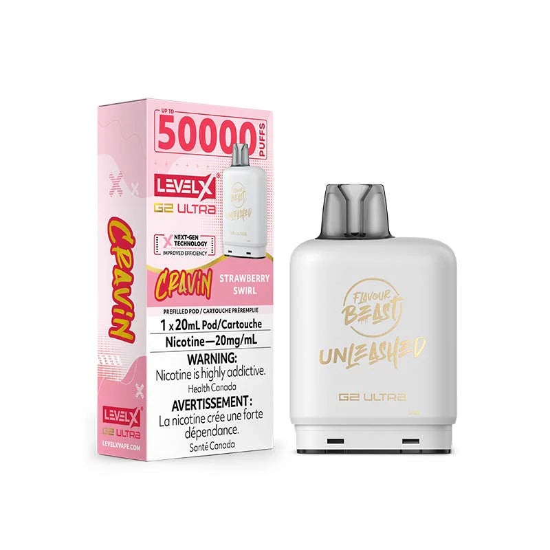 Level X Flavour Beast Unleashed G2 Ultra – Cravin’ Strawberry Swirl 20mg