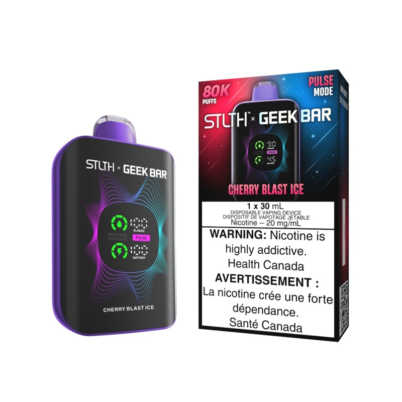 STLTH x Geek Bar 80K Disposable – Cherry Blast Ice 20mg