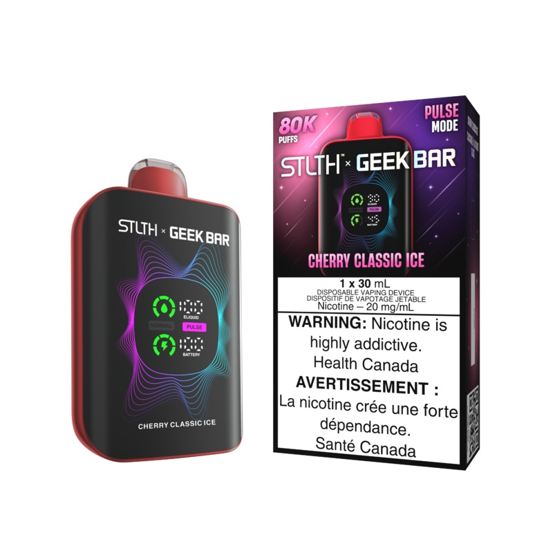 STLTH x Geek Bar 80K Disposable – Cherry Classic Ice 20mg