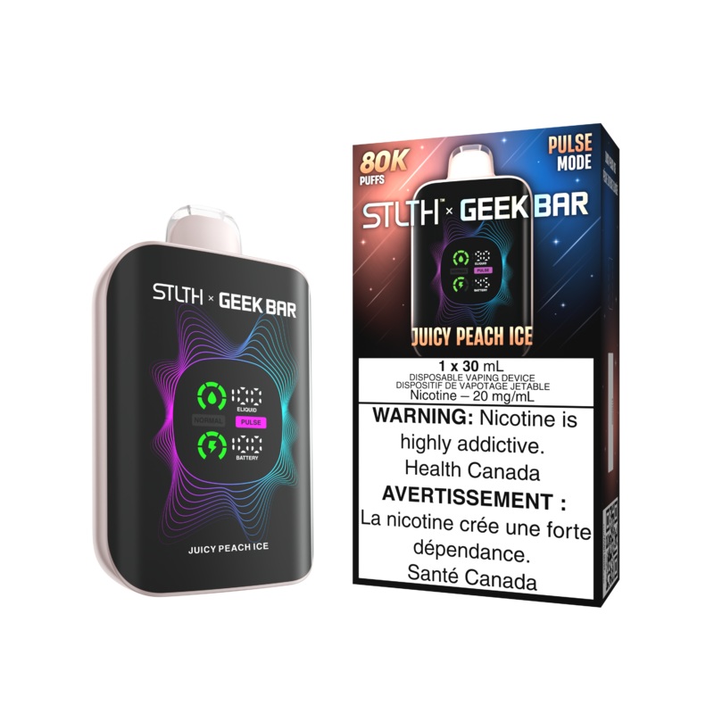 STLTH x Geek Bar 80K Disposable – Juicy Peach Ice 20mg