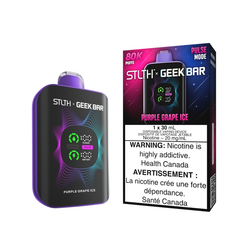STLTH x Geek Bar 80K Disposable – Purple Grape Ice 20mg