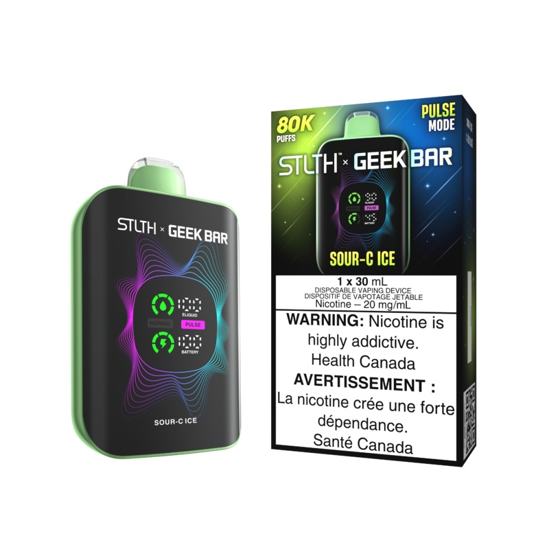 STLTH x Geek Bar 80K Disposable – Sour-C Ice 20mg