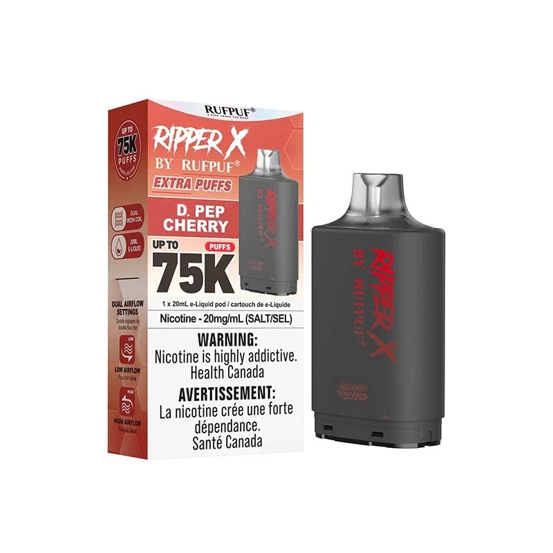 RIPPER X by RUFPUF 75K Pod – D. Pep Cherry 20mg