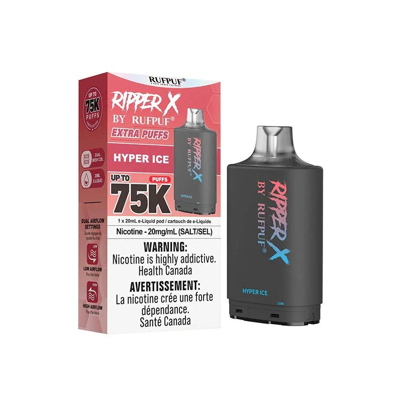RIPPER X by RUFPUF 75K Pod – Hyper Ice 20mg