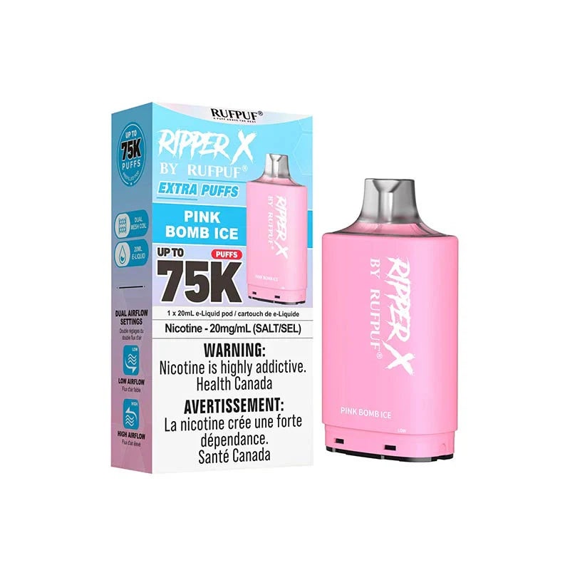 RIPPER X by RUFPUF 75K Pod – Pink Bomb Ice 20mg