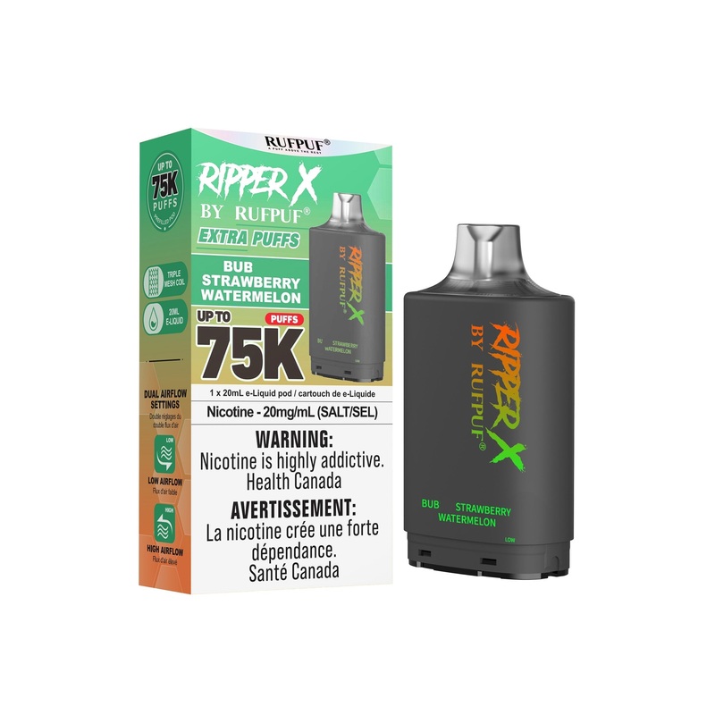RIPPER X by RUFPUF 75K Pod – Bub Strawberry Watermelon 20mg