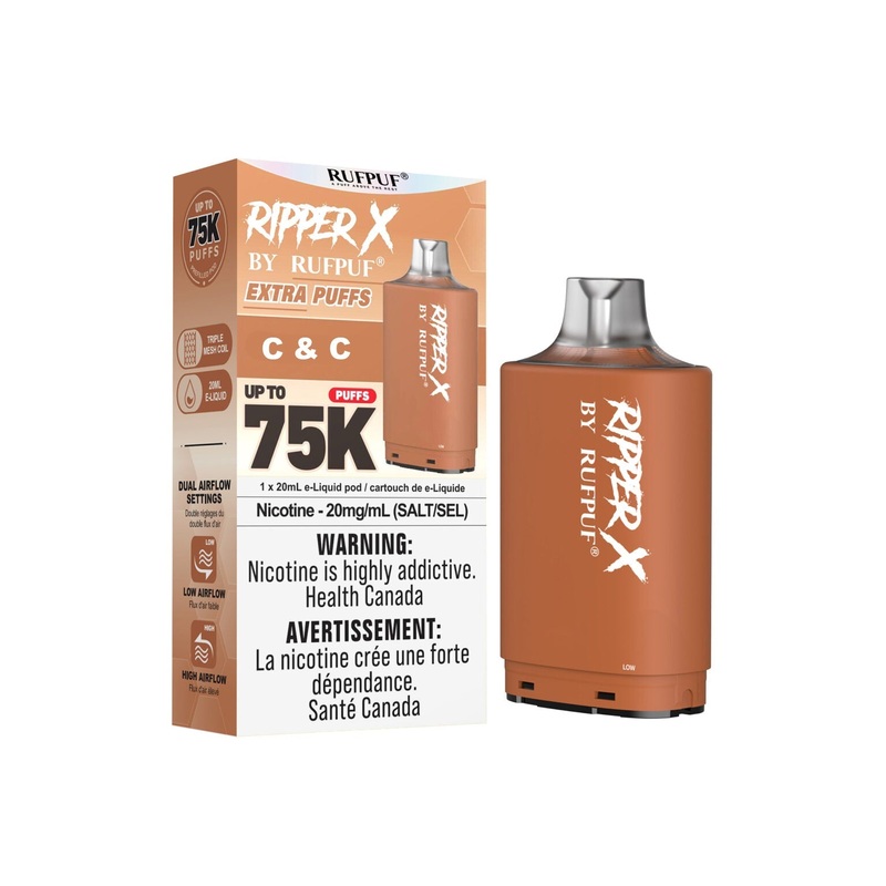 RIPPER X by RUFPUF 75K Pod – C and C 20mg