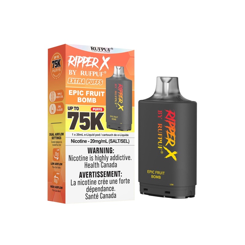 RIPPER X by RUFPUF 75K Pod – Epic Fruit Bomb 20mg