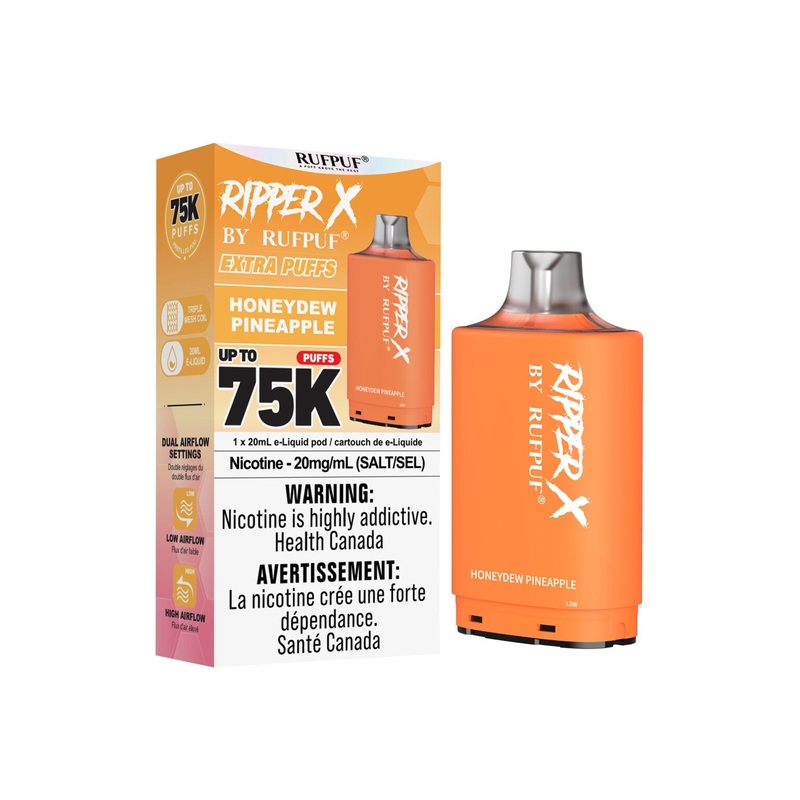 RIPPER X by RUFPUF 75K Pod – Honeydew Pineapple 20mg