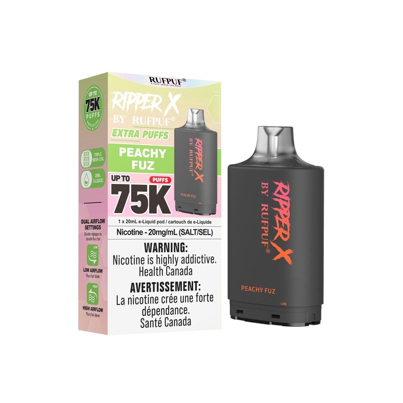 RIPPER X by RUFPUF 75K Pod – Peachy Fuz 20mg